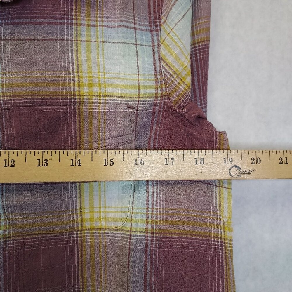 Eddie Bauer Classic Fit Button Up Shirt Women M Plaid Long Sleeve Gorpcore Cabin - Picture 14 of 15